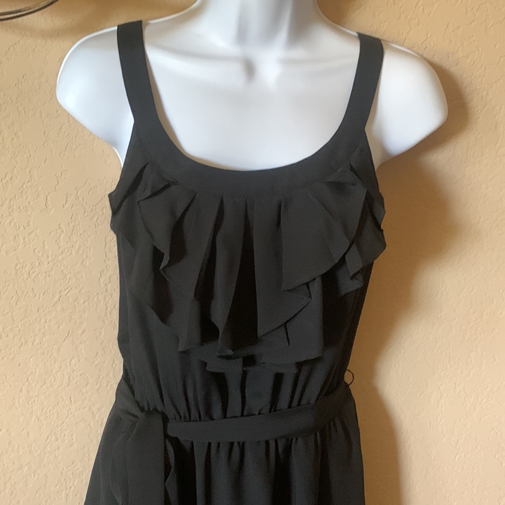 Express Black Ruffle Front Dress - Picture 2 of 5